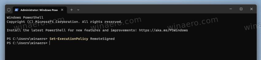 Powershell Execution Policy Remote Signed