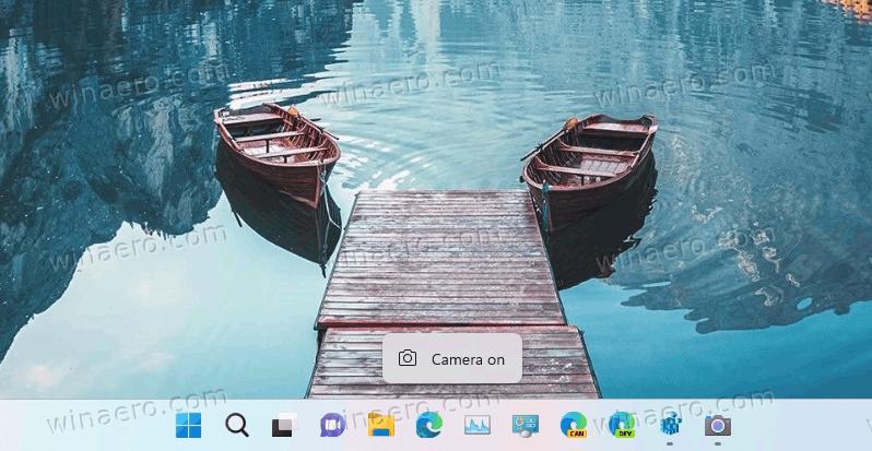 Camera On Notification in Windows 11