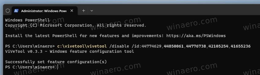 Disable Copilot With ViVeTool