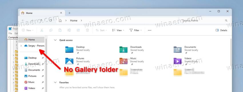 Gallery Removed From File Explorer