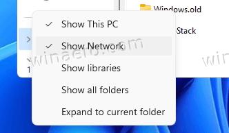 Navigation Pane Show Network This Pc