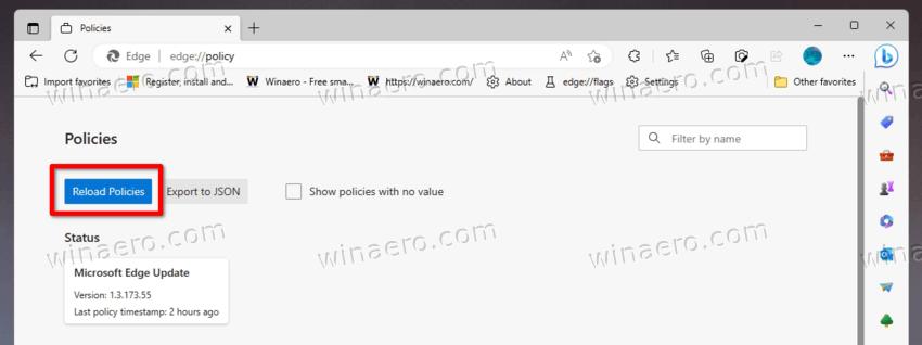 Reload Edge Policies