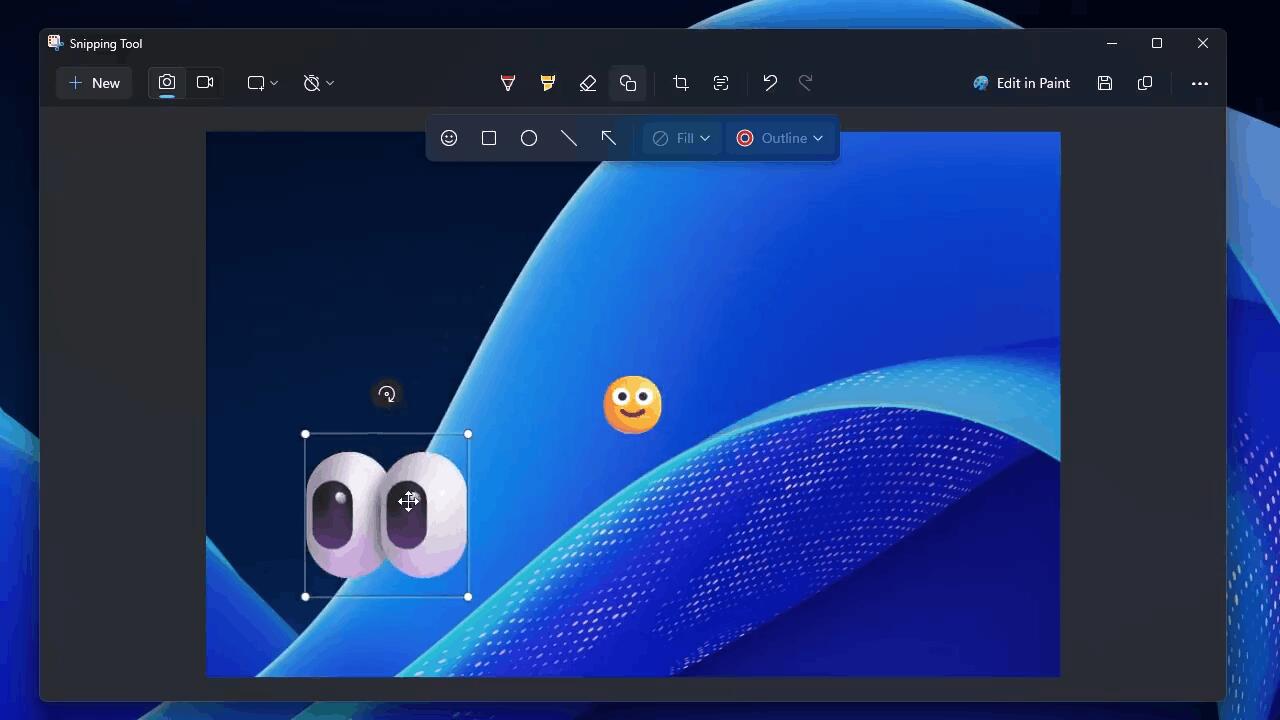 Snipping Tool Emoji Annotation Tool 2