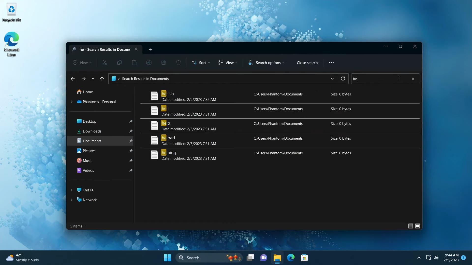 A smaller search box in File Explorer