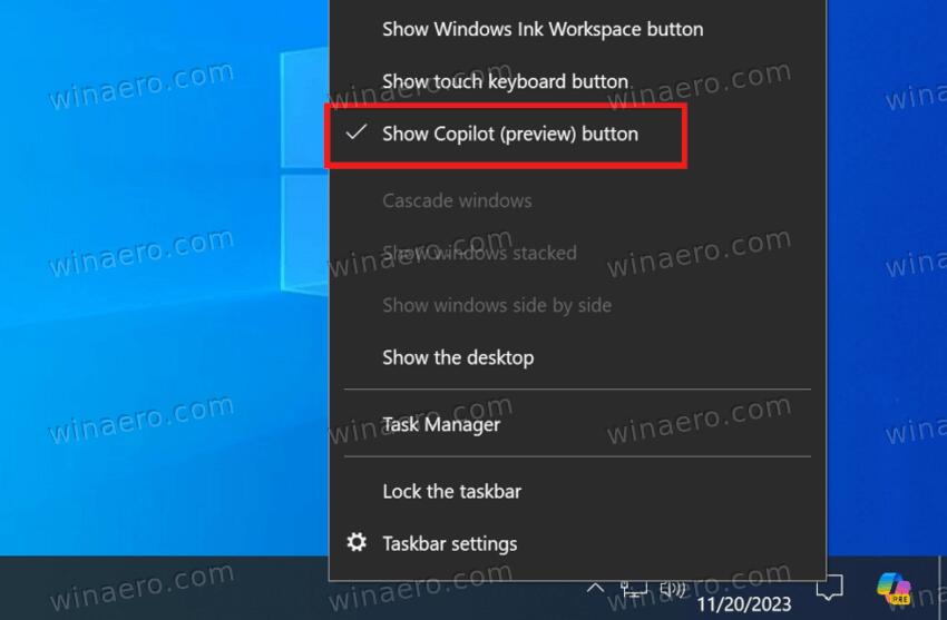 Windows 10 Disable Copilot