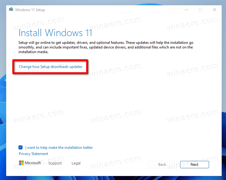 Change How Setup Downloads Updates