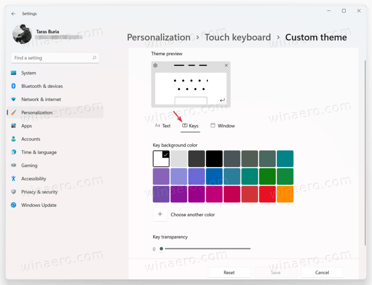 Change Key Color