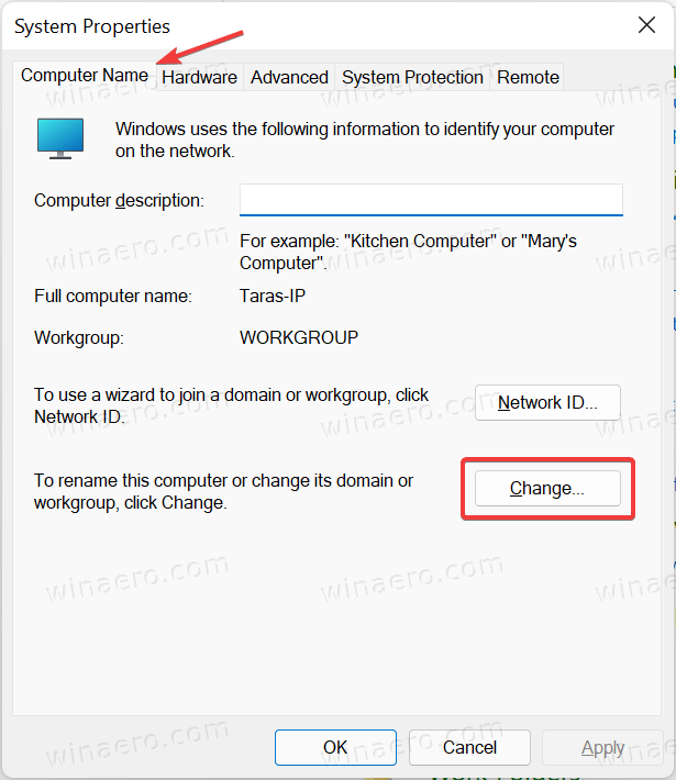 Change PC Name