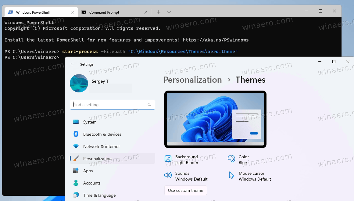 Change Theme From Powershell