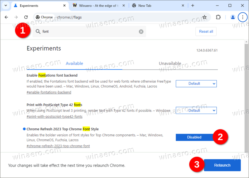 Chrome Disable Bold Font