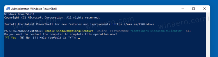 Enable Sandbox In Powershell