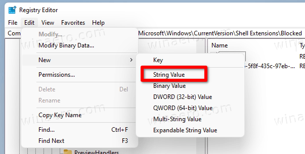 New String Value