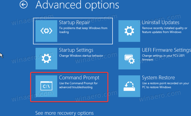 Open Command Prompt From Winre