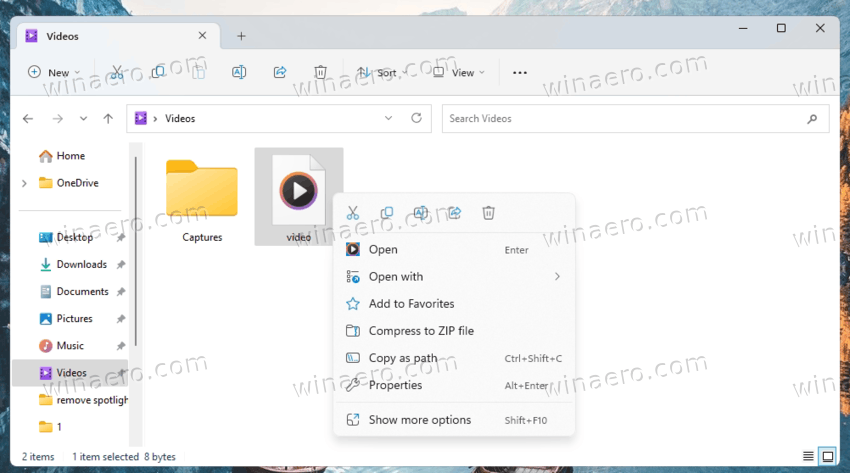 Remove Clipchamp from Context menu in File Explorer