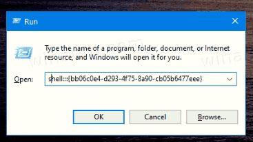 Run Dialog Classic System Properties Shell Command