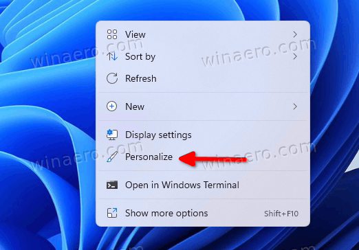 Select Personalize From The Desktop Context Menu