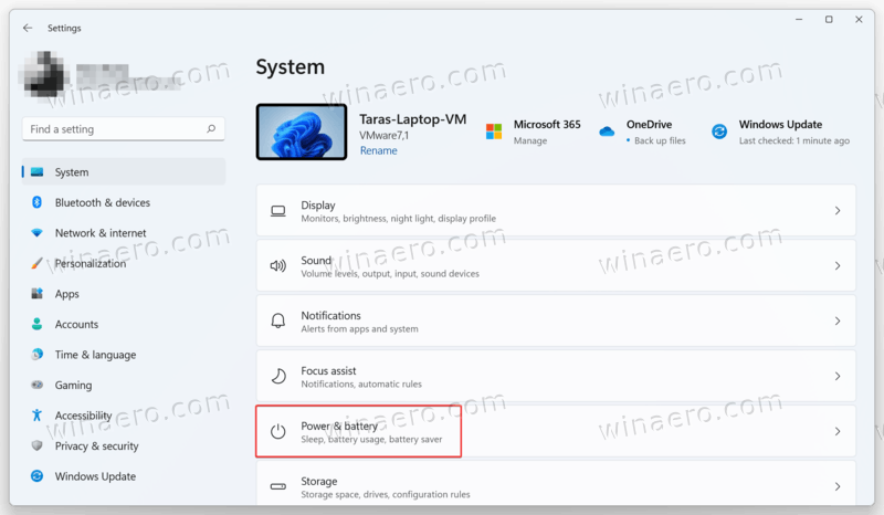 Settings Power And Battery