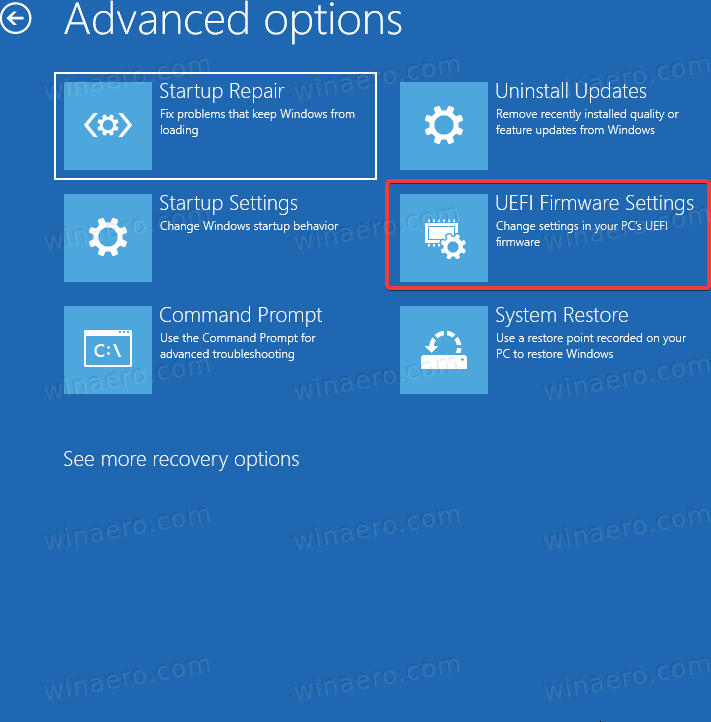 UEFI Firmware Settings