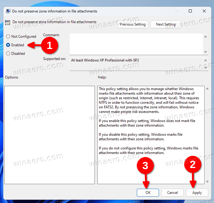 Do not preserve zone information in file attachments