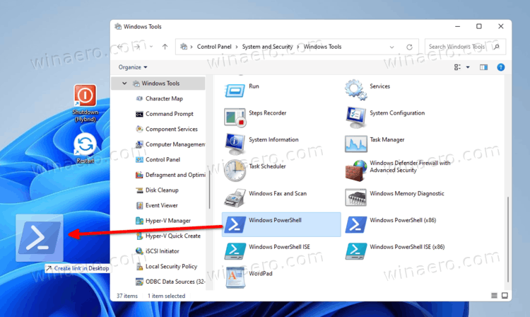 Windows 11 Create PowerShell Desktop Shortcut