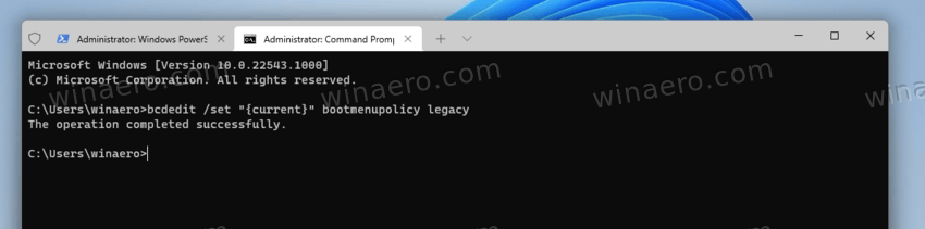 Windows 11 Enable Legacy Boot Menu