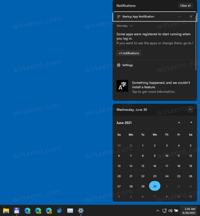 Windows 11 Notification Center 1