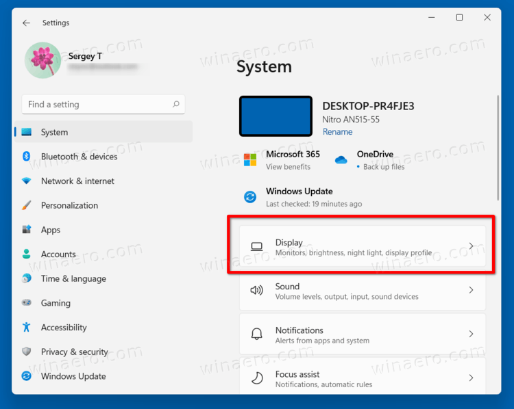 Windows 11 Open Settings Display