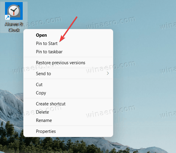 Windows 11 Shortcut Pin To Start