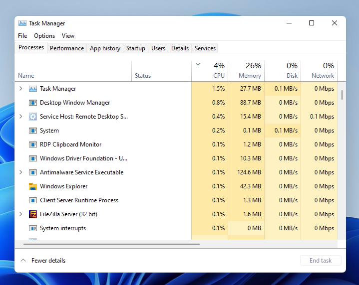 Windows 11 Task Manager