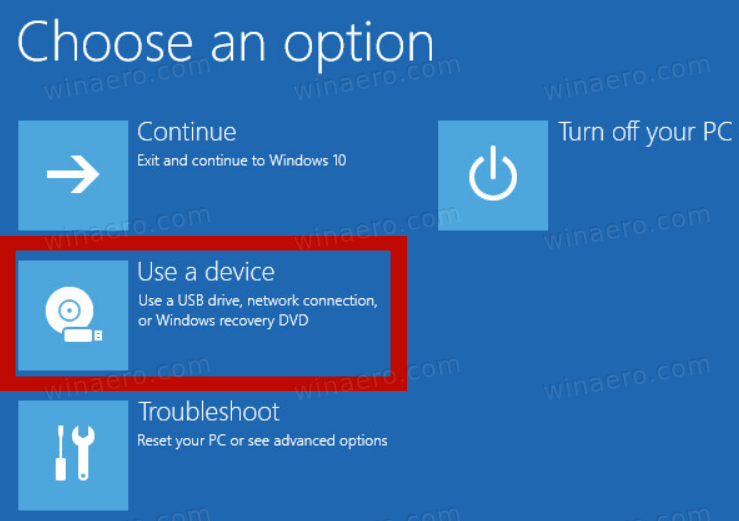 Windows Boot Use A Device